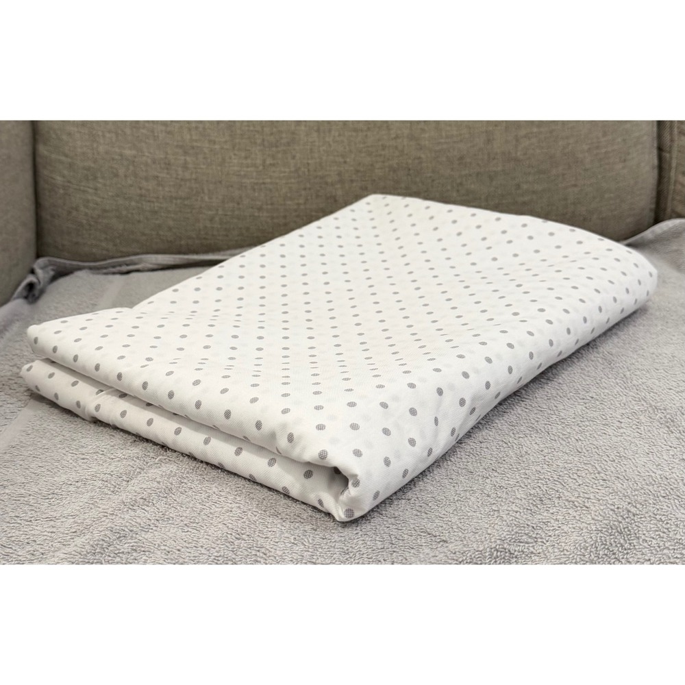 Tommy Hilfiger White Grey Polka Dot Sheet and 1 pillow case Cotton Blend